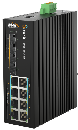 WI-TEK Superic SP3012FM-l2 v2, промышленный управляемый коммутатор PoE