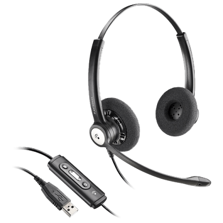 Plantronics Entera BNC USB (HW121N-USB-M), профессиональная  USB гарнитура для колл-центра, Lync