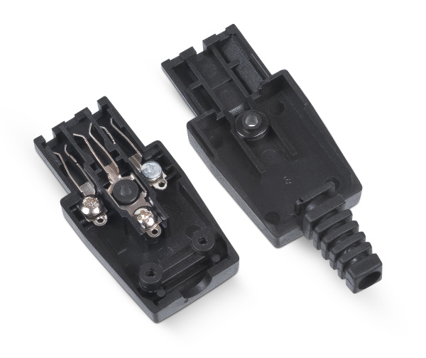 Cabeus, IEC-320-C13, вилка С13 разборная, 10А, 250 V, черная