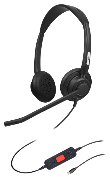 VoiceXpert VXH-750DM-C, проводная USB-гарнитура (USB-C, Microsoft) VoiceXpert VXH-750DM-C, проводная USB-гарнитура (USB-C, Microsoft)