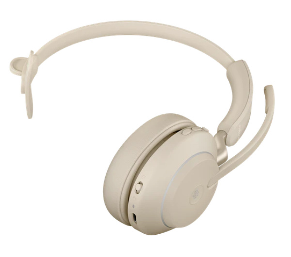 Гарнитура Jabra Evolve2 65, Link380a MS Mono Stand Beige (26599-899-988) Гарнитура Jabra Evolve2 65, Link380a MS Mono Stand Beige (26599-899-988)