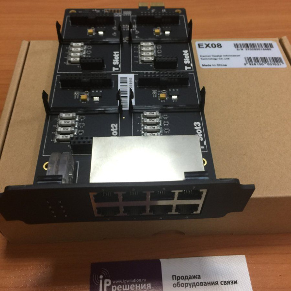 YEASTAR EX08 Карта расширения для IP-АТС  на 4 слота под модули S2, O2, SO, GSM/UMTS, B2 YEASTAR EX08 Карта расширения для IP-АТС  на 4 слота под модули S2, O2, SO, GSM/UMTS, B2