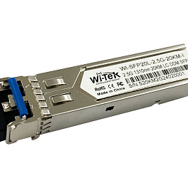 WI-TEK WI-SFP20L-2.5G-20KM-I, одноволоконный промышленный SFP-модуль