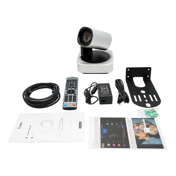 Lideo PTZ-4K12N, Камера 4K для видеоконференций, 12x оптический зум, 70.82°, NDI, серебристая