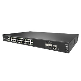Prestel NS2-24C1-600P-4F10, управляемый PoE L2+ коммутатор