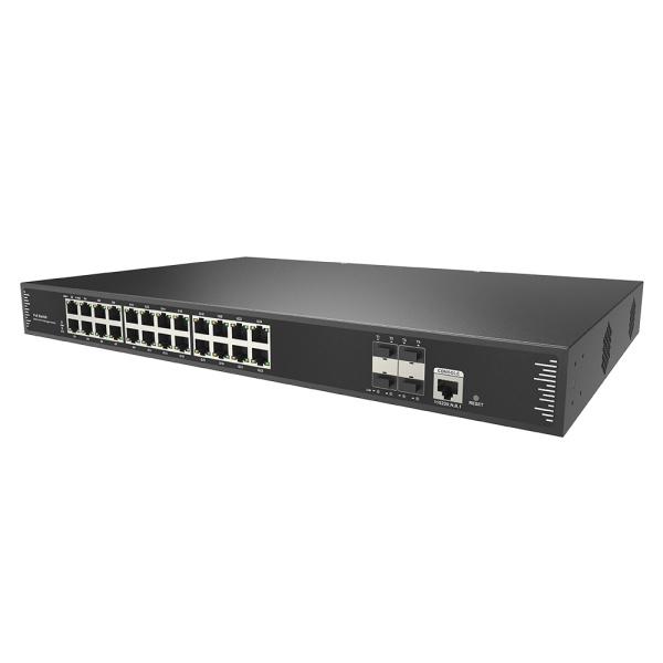 Prestel NS2-24C1-600P-4F10, управляемый PoE L2+ коммутатор
