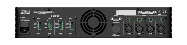 AUDAC PMQ240, четырехканальный трансляционный усилитель AUDAC PMQ240, четырехканальный трансляционный усилитель