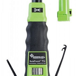 Greenlee SurePunch Pro PDT (PT-3596) - ударный инструмент для расшивки кабеля на кросс с лезвием 110 и фонариком