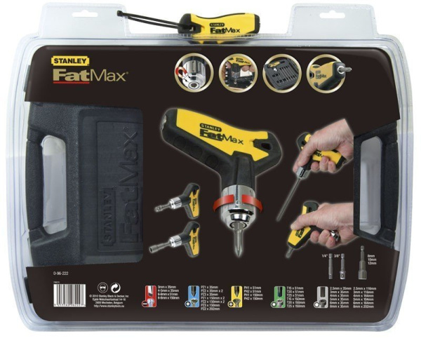 Stanley 0-96-222 - ОТВЕРТКА "FATMAX" С Т-ОБРАЗНОЙ РУКОЯТКОЙ С ХРАПОВЫМ МЕХАНИЗМОМ В НАБОРЕ 42-МЯ ВСТАВКАМИ (43 ПРЕДМЕТА) Stanley 0-96-222 - ОТВЕРТКА "FATMAX" С Т-ОБРАЗНОЙ РУКОЯТКОЙ С ХРАПОВЫМ МЕХАНИЗМОМ В НАБОРЕ 42-МЯ ВСТАВКАМИ (43 ПРЕДМЕТА)