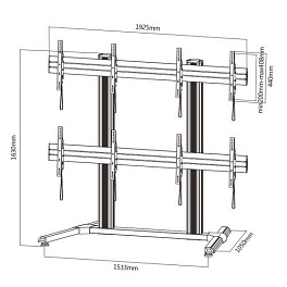 Стойка для видеостены 2х2 Lumi LVS01-446FF (напольная, 45&quot;-55&quot;)