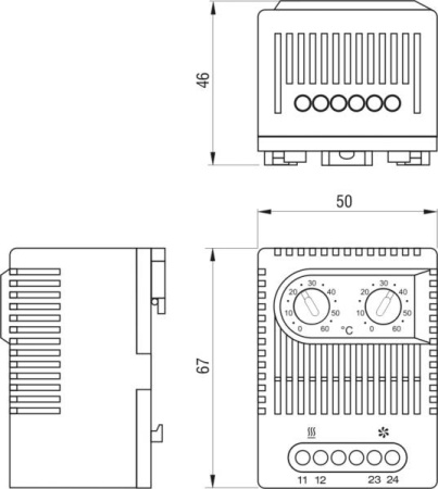 Cabeus, ZR011, термостат универсальный 0-60°C