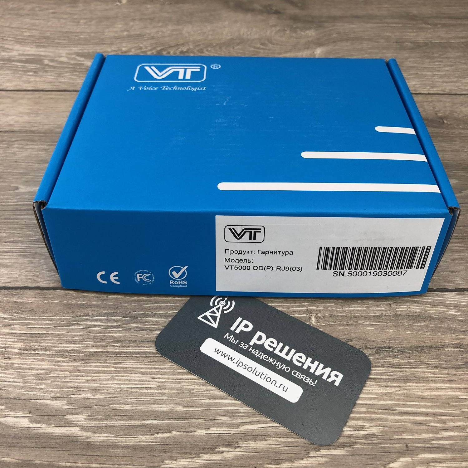 VT VT5000 QD(P)-RJ9(03), проводная моноауральная головная гарнитура 