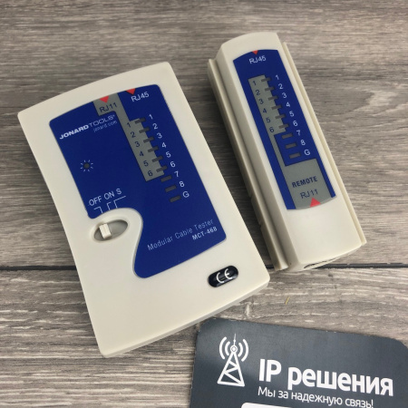 Jonard MCT-468 - кабельный тестер для модульных разъемов RJ11, RJ12, RJ45 Jonard MCT-468 - кабельный тестер для модульных разъемов RJ11, RJ12, RJ45