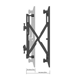 Видеостена 3х3 из панелей LG 49VL5D, 147", шов 3,5 мм; настенное выдвижное крепление (Multibrackets)