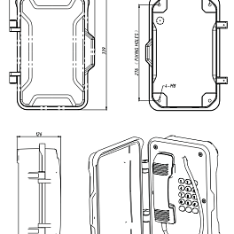 J&R JREX101-FK-HB-SIP, комплект взрывозащитного телефона (клавиатура, маячок, громкоговоритель, PoE, с крышкой)