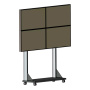 Prestel KIT22-4617MOB, готовая видеостена 2х2 из панелей 46" со швом 1,7 мм на мобильной стойке