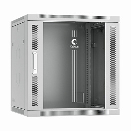 Cabeus, SH-05F-12U60/35-R, шкаф телекоммуникационный настенный разобранный 19" 12U 600x350x635mm (ШхГхВ) дверь стекло