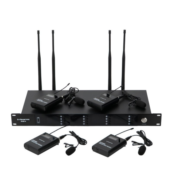 CleverMic RB14, радиосистема с 4 петличными микрофонами