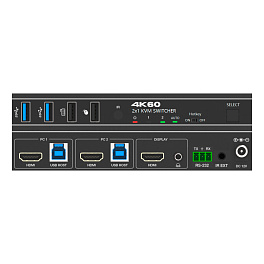 Prestel KVM-4KU3H21, KVM-переключатель 2x1 HDMI 2.0b USB 3.0