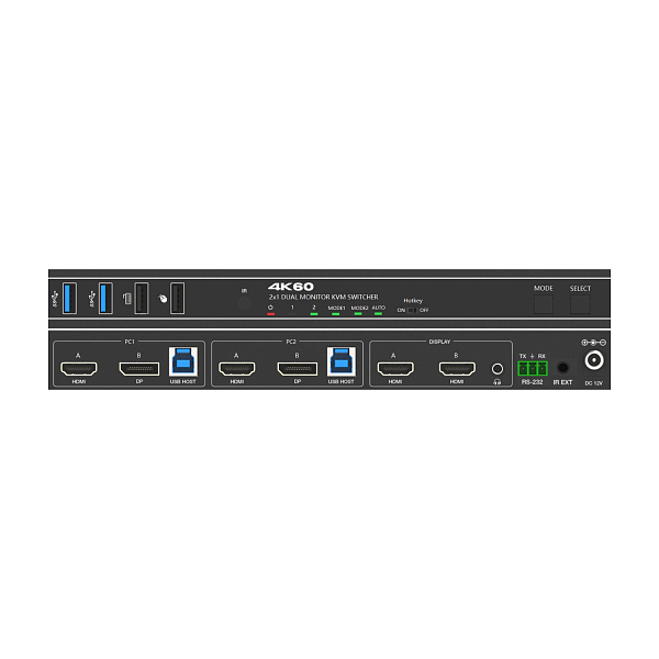 Prestel KVM-4KU3HDP22, KVM-переключатель 2х2 c поддержкой 4K60