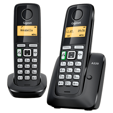 Gigaset A220 AM DUO RUS, Dect телефон (две трубки, автоответчик) Gigaset A220 AM DUO RUS, Dect телефон (две трубки, автоответчик)