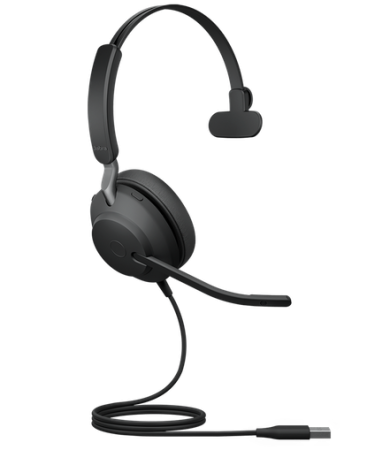 Jabra Evolve2 40 (24089-899-999), проводная гарнитура для компьютера, USB-A, MS Mono