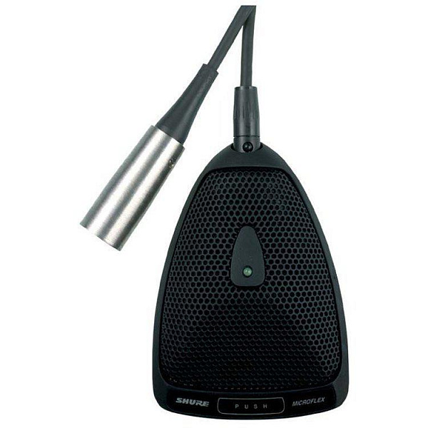 Плоский настольный всенаправленный конференц. микрофон с кабелем (3,6м) , белый , c разъемом TA4F(4-pin Mini-XLR).