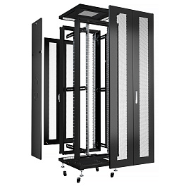 Cabeus, ND-05C-42U60/120-BK, шкаф монтажный телекоммуникационный 19" 42U 600x1200x2055mm (ШхГхВ), цвет черный (RAL 9004)