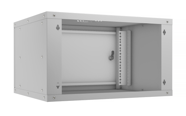 Cabeus, WSC-05D-6U55/45m, шкаф телекоммуникационный настенный 19" 6U, серия LIGHT разборный, дверь металл, цвет серый