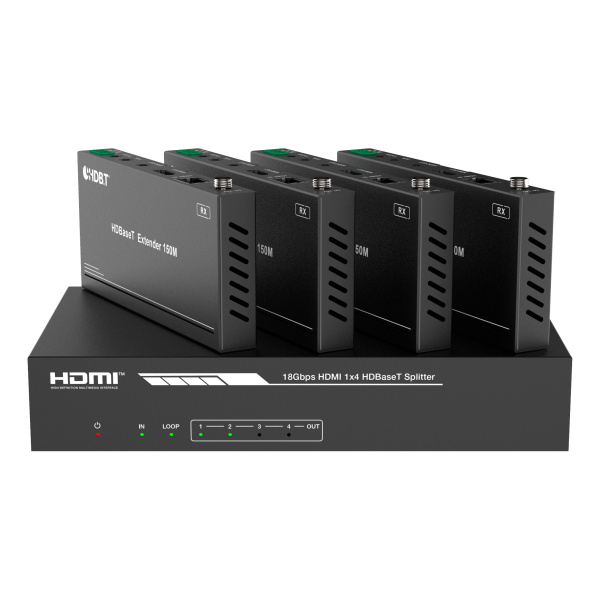 Prestel SP-H2-14T150, сплиттер HDMI 2.0 1:4 HDBaseT