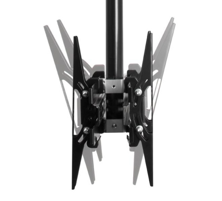 Потолочный кронштейн для двух плазменных или ЖК-панелей до 50'' (VESA 400), регулировка угла наклона, длина 2 м, цвет черный Потолочный кронштейн для двух плазменных или ЖК-панелей до 50'' (VESA 400), регулировка угла наклона, длина 2 м, цвет черный