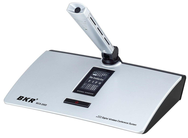 BKR WCS-205D(14) Silver, микрофонный пульт делегата беспроводной (микрофон 140 мм)