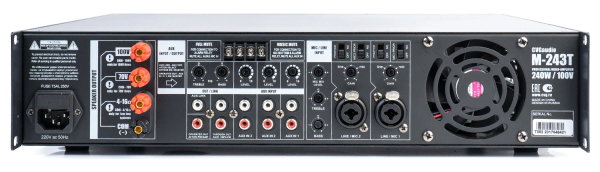 CVGaudio M-243T, микшер-усилитель для качественных систем трансляции CVGaudio M-243T, микшер-усилитель для качественных систем трансляции
