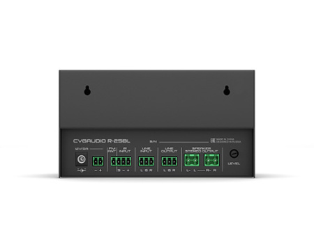 CVGAUDIO R-25BL, миниатюрный двухканальный (stereo) low-impedance микшер-усилитель