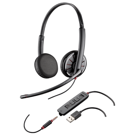 Plantronics BlackWire C325.1-M, проводная гарнитура  (разъемы USB и jack 3.5мм) MS Lync