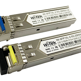 WI-TEK WI-SFP10L-2.5G-20KM-I, промышленный оптический модуль SFP