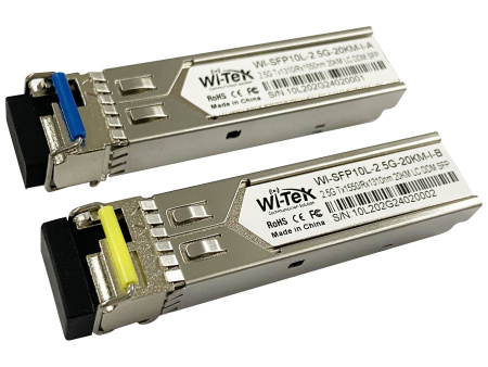 WI-TEK WI-SFP10L-2.5G-20KM-I, промышленный оптический модуль SFP