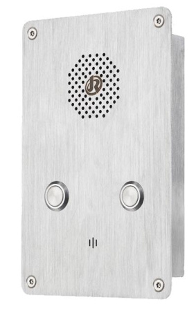 J&R JR301-2B-IW-SIP, вызывная ip-панель (2 кнопки, врезной, PoE, без БП, стальной) J&R JR301-2B-IW-SIP, вызывная ip-панель (2 кнопки, врезной, PoE, без БП, стальной)