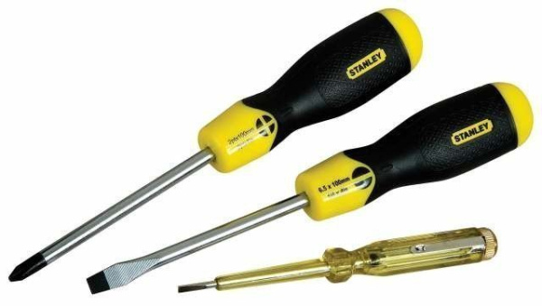 Stanley 0-65-012 - Набор отверток Cushion Grip (3шт; 3х65; 6.5х100; РН2х100) Stanley 0-65-012 - Набор отверток Cushion Grip (3шт; 3х65; 6.5х100; РН2х100)