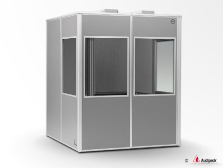 Кабина для синхронного перевода речи серии Silent 9300 для 2-х переводчиков Кабина для синхронного перевода речи серии Silent 9300 для 2-х переводчиков