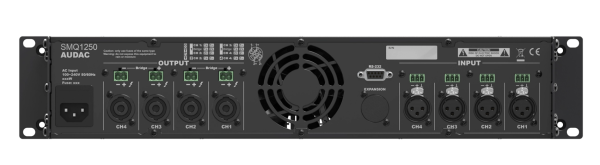 AUDAC SMQ1250, четырехканальный низкоомный усилитель AUDAC SMQ1250, четырехканальный низкоомный усилитель