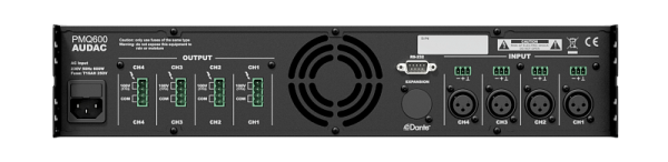 AUDAC PMQ600, четырехканальный трансляционный усилитель AUDAC PMQ600, четырехканальный трансляционный усилитель