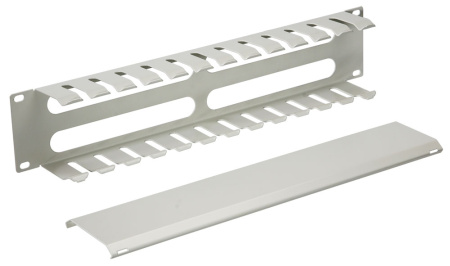 Cabeus, JB07-2U-GY, кабельный органайзер 19" 2U с крышкой, металлический, цвет серый (RAL7035) Cabeus, JB07-2U-GY, кабельный органайзер 19" 2U с крышкой, металлический, цвет серый (RAL7035)