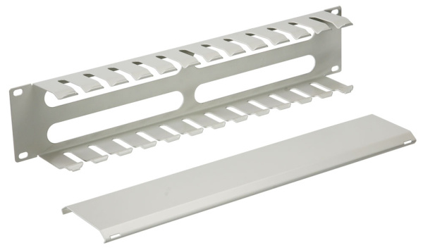 Cabeus, JB07-2U-GY, кабельный органайзер 19" 2U с крышкой, металлический, цвет серый (RAL7035) Cabeus, JB07-2U-GY, кабельный органайзер 19" 2U с крышкой, металлический, цвет серый (RAL7035)