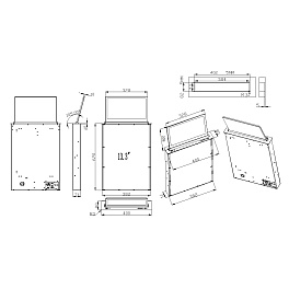 Prestel MT-13, выдвижной ЖК-монитор 13,3" серебристый