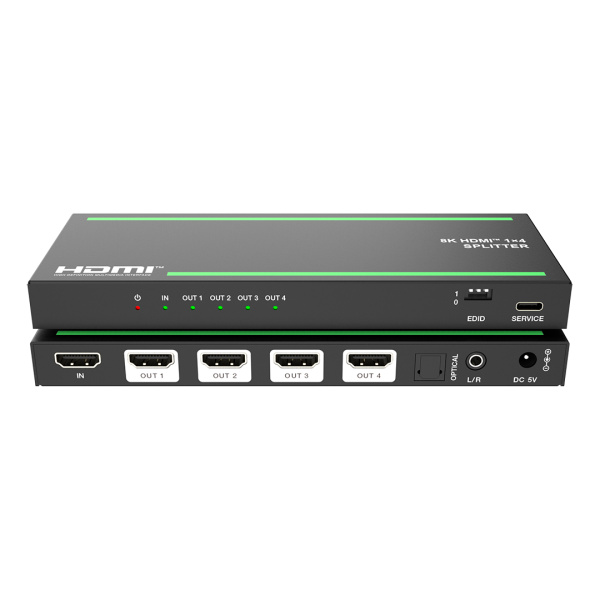 Lideo SP14A2-8K, сплиттер 1x4 HDMI 2.1