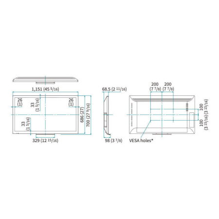 Информационный дисплей Sharp PN50TC1 (50", 1920 × 1080 FullHD)