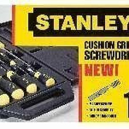 Stanley 2-65-005 - НАБОР 10-ТИ ОТВЕРТОК "CUSHION GRIP" (3Х75, 5Х100, 6,5Х45, 6,5Х150, 8Х150; PH0X60, PH1X75, PH2X45, PH2X100, PH3X150)