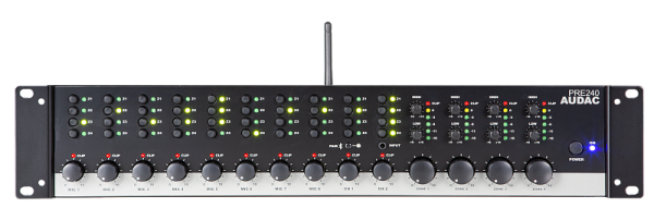 AUDAC PRE240, стереофонический матричный микшер-предусилитель AUDAC PRE240, стереофонический матричный микшер-предусилитель