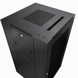 Cabeus, ND-05C-18U60/80-BK, шкаф монтажный телекоммуникационный 19" 18U 600x800x988mm (ШхГхВ), цвет черный (RAL 9004)